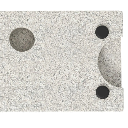 55 Lbs Half Granite Parasol Base, Outdoor Umbrella Stand, Grey Umbrella Bases at Gallery Canada