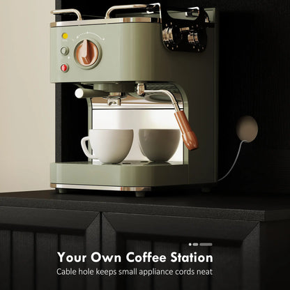 71 Inch Kitchen Pantry Cabinet, Freestanding Hutch, Black Kitchen Pantry Cabinets at Gallery Canada