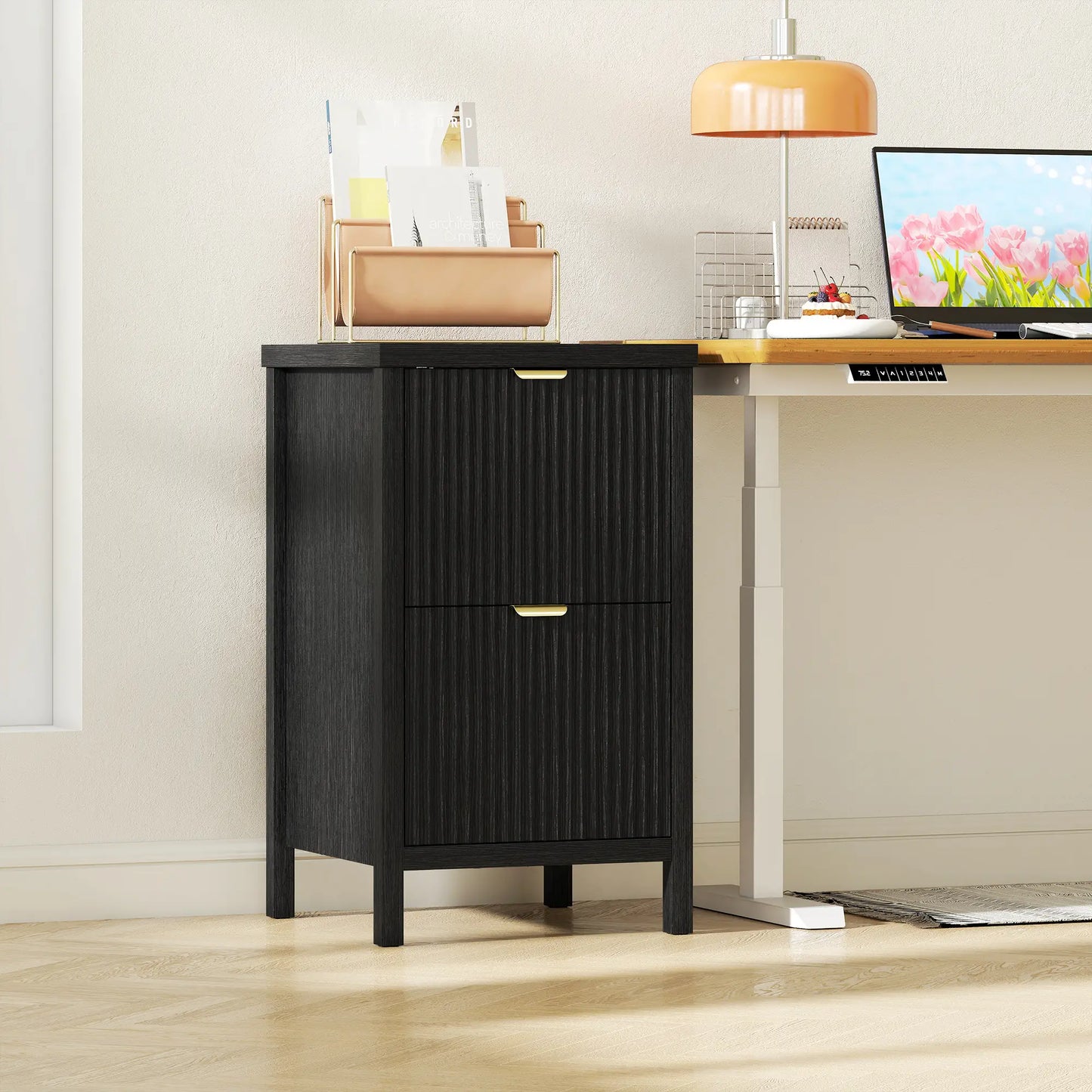 2-Drawer File Cabinet, Vertical With Silent Slides, Black Office Cabinets & Cupboards at Gallery Canada