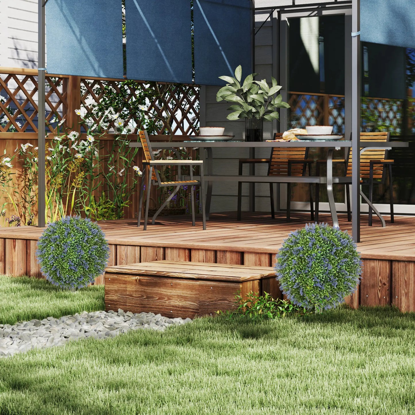 Artificial Lavender Plants, Set Of 2, UV Protected, Indoor Outdoor Decor, Purple Artificial Trees at Gallery Canada