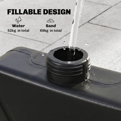 4PCs Cantilever Umbrella Base Weights, Wicker Effect HDPE, Black Umbrella Bases at Gallery Canada