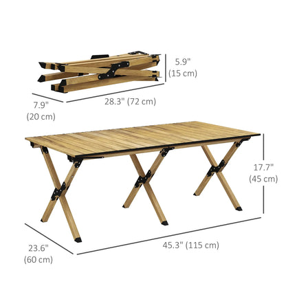 Folding Picnic Table, Portable Aluminum Camping Table, Natural Picnic Tables & Camping Chairs at Gallery Canada