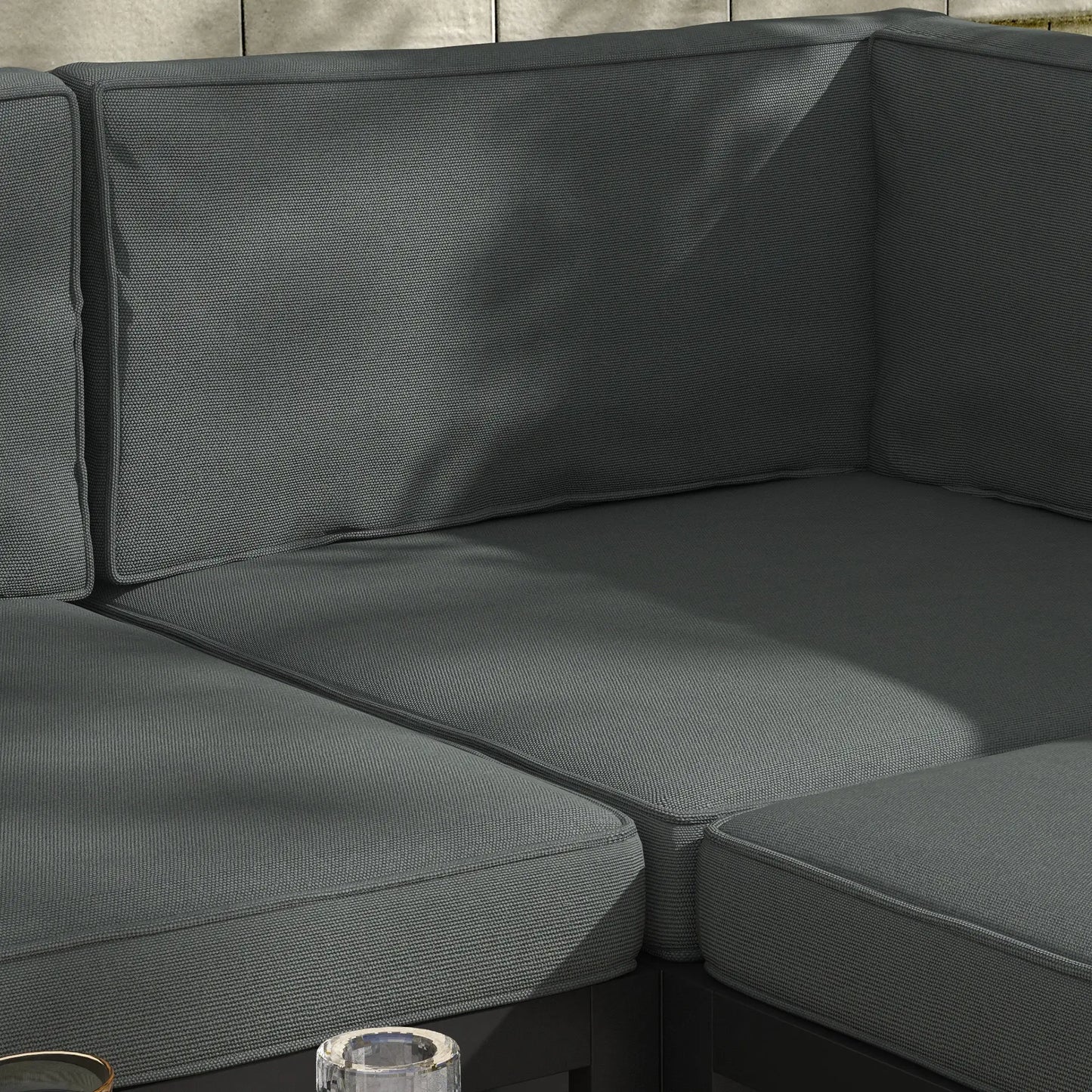 Replacement Cushions for Rattan Furniture, 14 Piece, 7 Seat 7 Back, Grey Patio Chair Cushions at Gallery Canada
