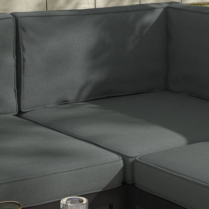 Replacement Cushions for Rattan Furniture, 14 Piece, 7 Seat 7 Back, Grey Patio Chair Cushions at Gallery Canada