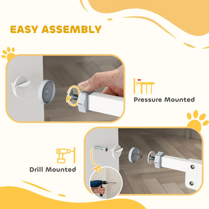 36" Indoor Dog Gate for Doorways, House, Stairs, White Houses, Kennels & Pens at Gallery Canada