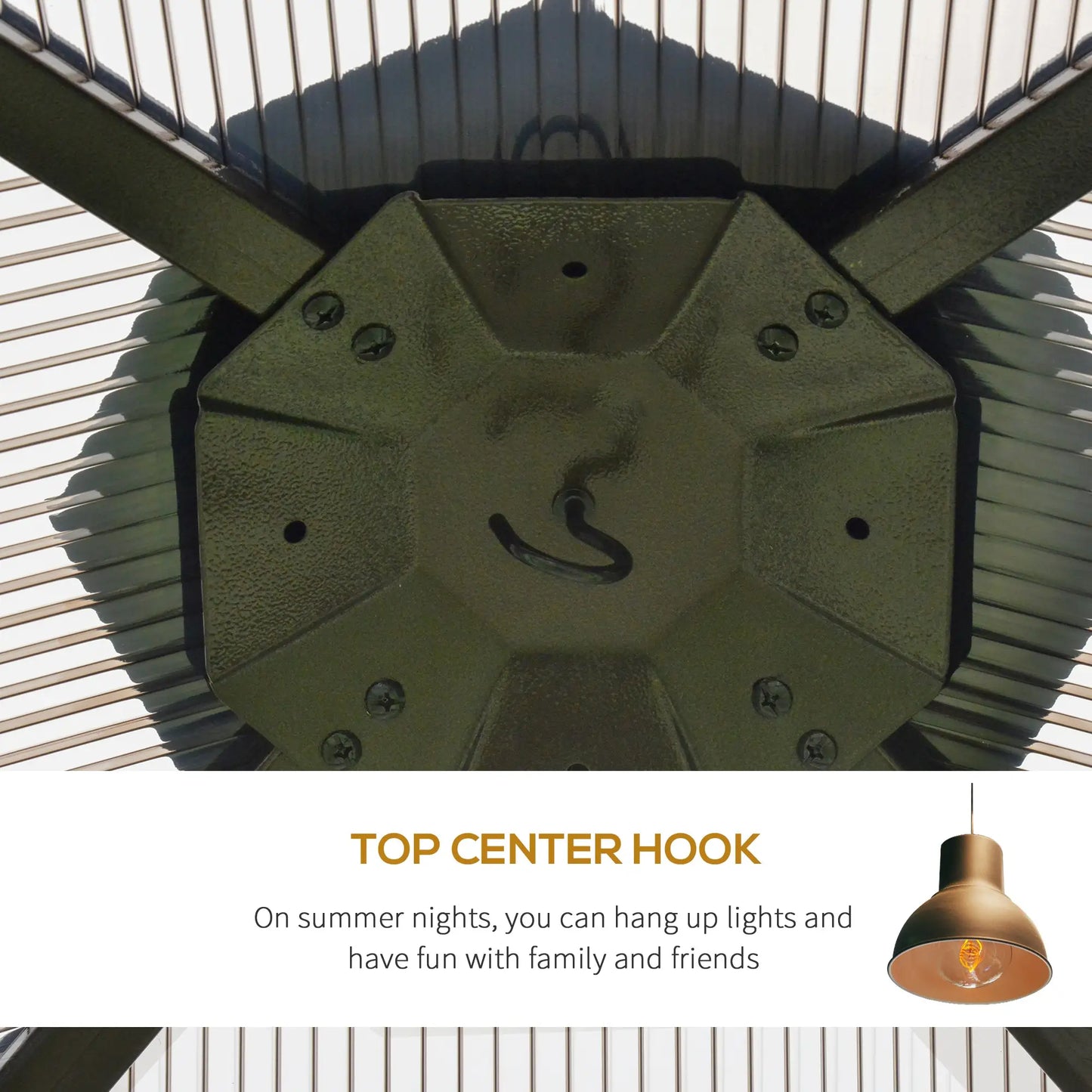 10' x 10' 2-Tier Outdoor Gazebo, Polycarbonate Roof, Beige Gazebos at Gallery Canada