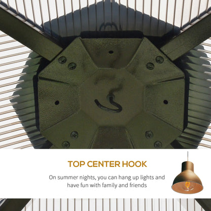 10' x 10' 2-Tier Outdoor Gazebo, Polycarbonate Roof, Beige Gazebos at Gallery Canada