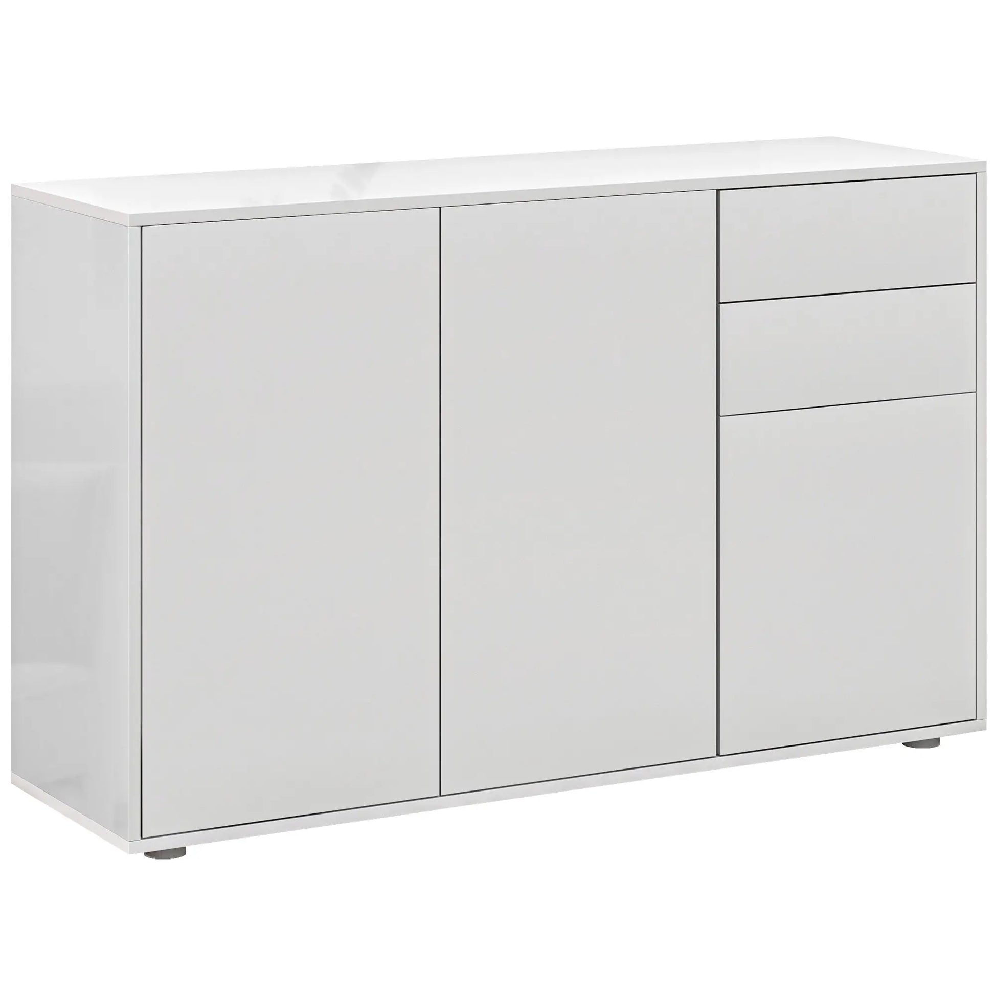 Modern Kitchen Sideboard, Coffee Bar with 2 Drawers, White Kitchen Pantry Cabinets at Gallery Canada
