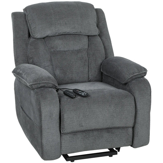 Power Recliner Chair With Massage, Electric Lift Chair, Grey Electric Power Lift Chairs Dark Grey at Gallery Canada