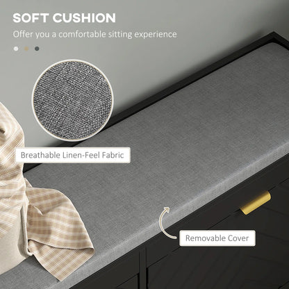 Shoe Storage Bench with Seat, 2 Flip Drawers, 4 Vents, Holds 8 Pairs Shoe Storage Cabinets & Racks at Gallery Canada