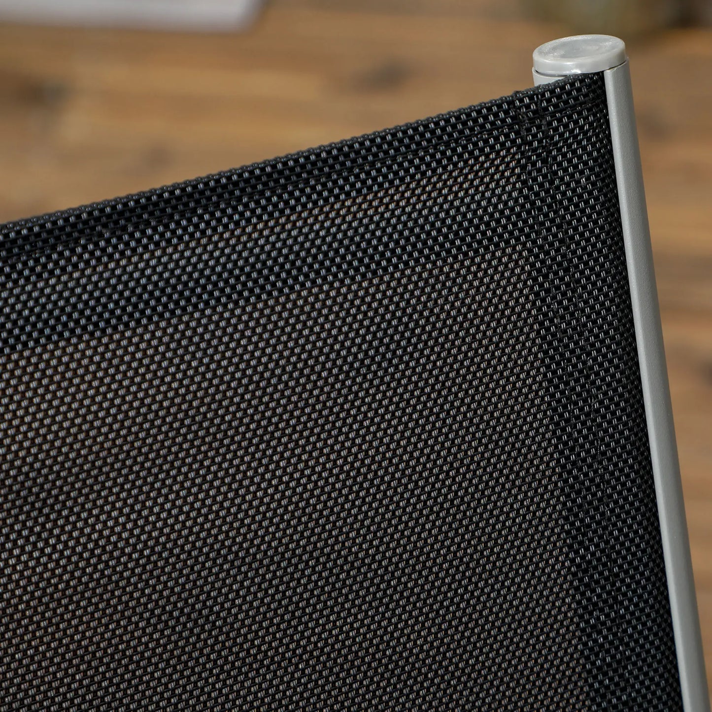 7 Piece Outdoor Dining Set, Table & 6 Stackable Chairs, Black Outdoor Dining Sets at Gallery Canada