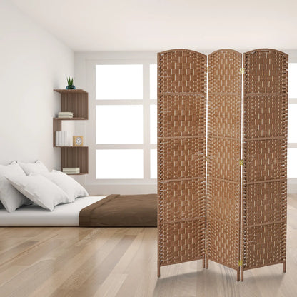 6ft Folding Room Divider, 3 Panel Wooden Frame, Natural Room Dividers at Gallery Canada