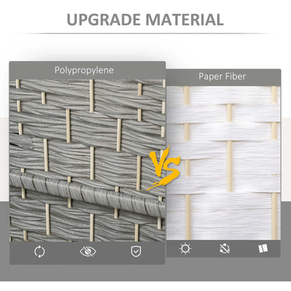 6 Ft Tall Folding Room Divider, 3 Panel Portable Privacy Screen, Mixed Grey Room Dividers at Gallery Canada
