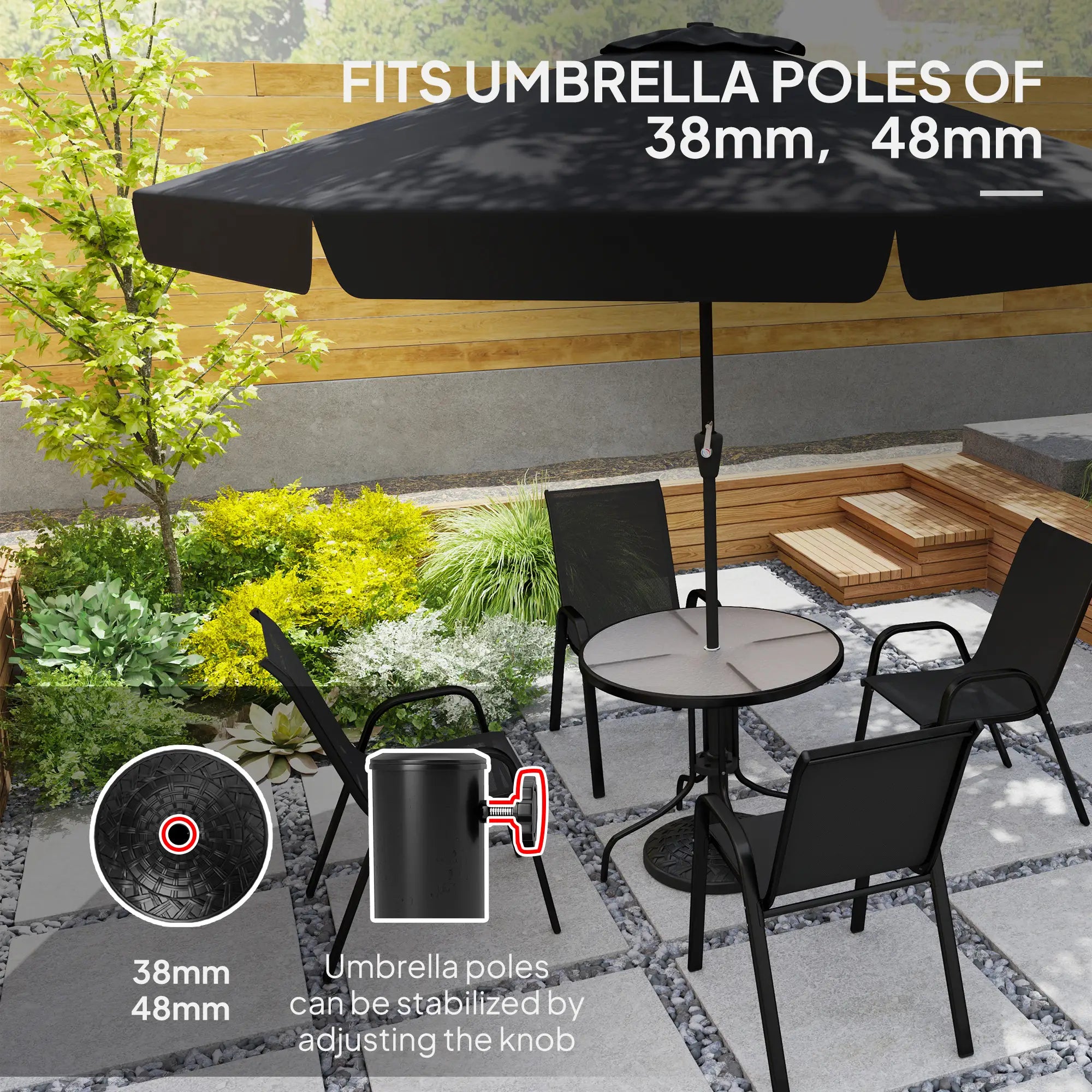 Concrete Umbrella Base, 26 lbs, Φ18.7