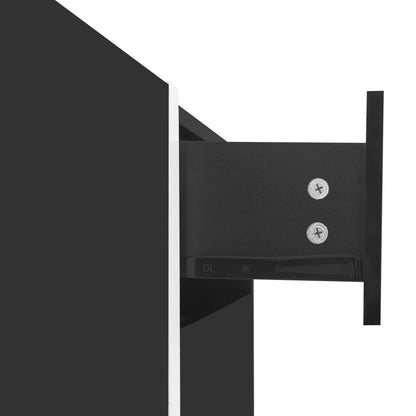 TV Cabinet, High Gloss Finish, LED Light, 67" L x 11.5" W x 11.5" H, Black TV Stands at Gallery Canada
