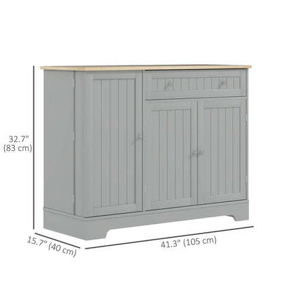 Modern Sideboard Cabinet, 41" Kitchen Buffet, Grey Bar Cabinets at Gallery Canada
