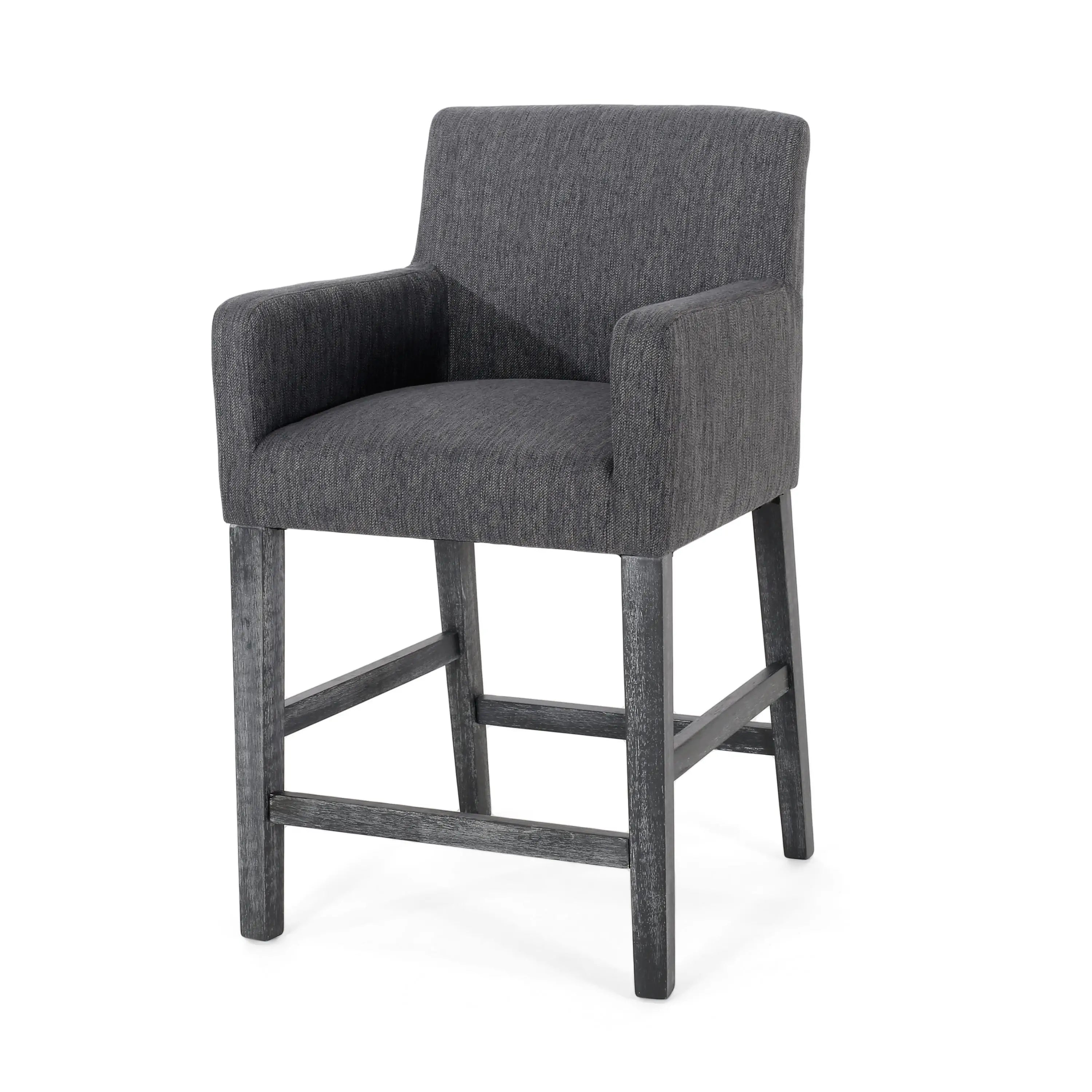Upholstered Counter Stool, Rubberwood Frame, 24