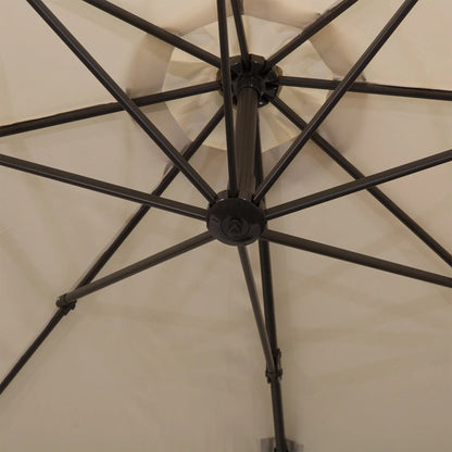 10ft Cantilever Patio Umbrella, 360° Rotation, Crank, Cream Cantilever Umbrellas at Gallery Canada