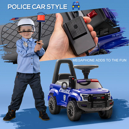 Kids Ride On Police Car, Hidden Storage, Anti Dumping, Blue Push Cars for Toddlers at Gallery Canada