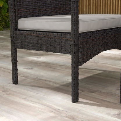 4-Piece Patio Furniture Set, Loveseat, Armchairs, Glass Table, White Patio Furniture Sets at Gallery Canada