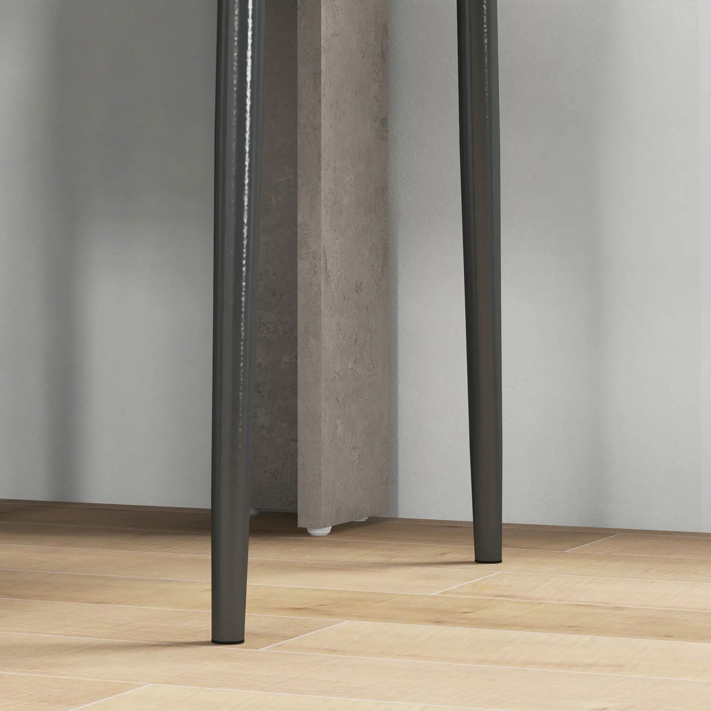 Square Dining Table Set for 2, Faux Cement Table, PU Leather Chairs Bar Sets at Gallery Canada