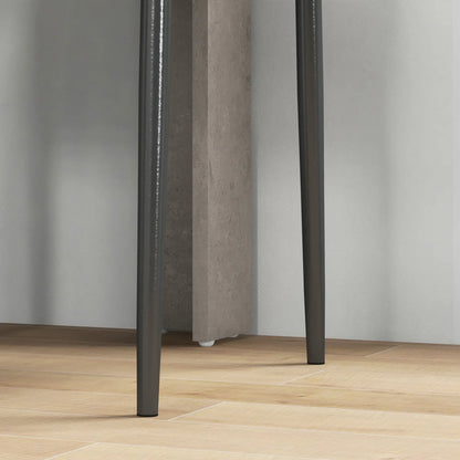 Square Dining Table Set for 2, Faux Cement Table, PU Leather Chairs Bar Sets at Gallery Canada