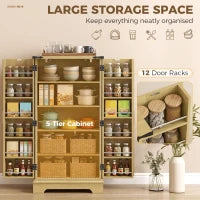 46" Kitchen Pantry Cabinet, Freestanding with Doors, Shelves Kitchen Pantry Cabinets at Gallery Canada