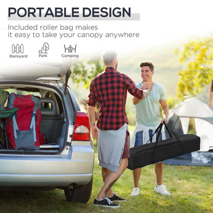 10' x 10' Pop Up Canopy Tent, Adjustable Height, Carry Bag, White Pop Up Canopies at Gallery Canada