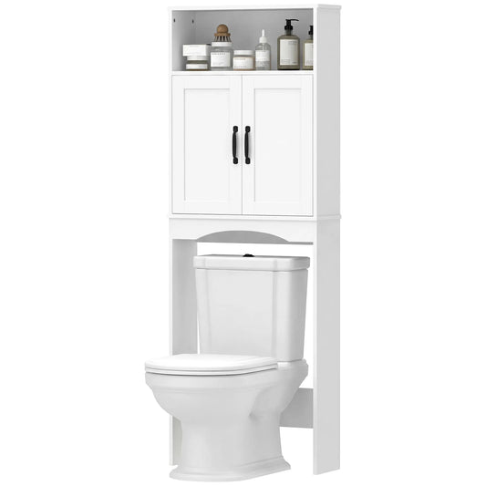 Over The Toilet Storage Cabinet, 2 Doors And Open Shelf, White Over The Toilet Storage White at Gallery Canada