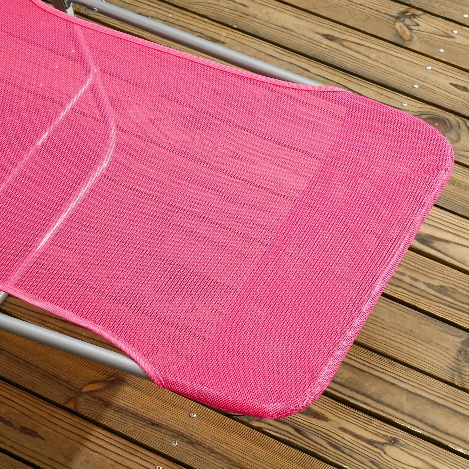 Set of 2 Folding Chaise Lounge Chairs, Outdoor, Reclining, Pink Lounger Chairs at Gallery Canada