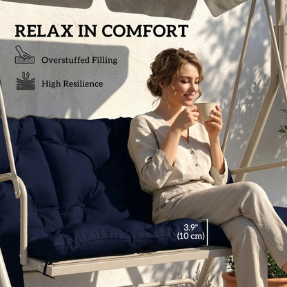 Water-Repellent Bench Cushion, 59.1" x 39.4", Navy Blue Patio Chair Cushions at Gallery Canada