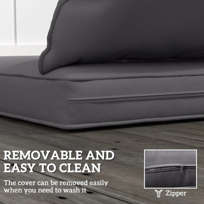 Seat Cushion Back Pillows Set of 2, Patio Chair Cushions, Dark Grey Patio Chair Cushions at Gallery Canada