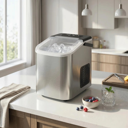 Portable Ice Maker, Self-Cleaning, 2 Bullet Ice Sizes, Silver Small Kitchen Appliances at Gallery Canada