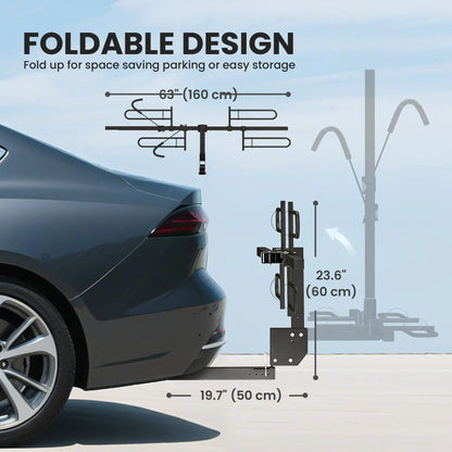 Hitch Bike Rack for Car, 200 lbs, 2 Bike Platform, Safety Strap, 2" Receiver, Black Automotive at Gallery Canada