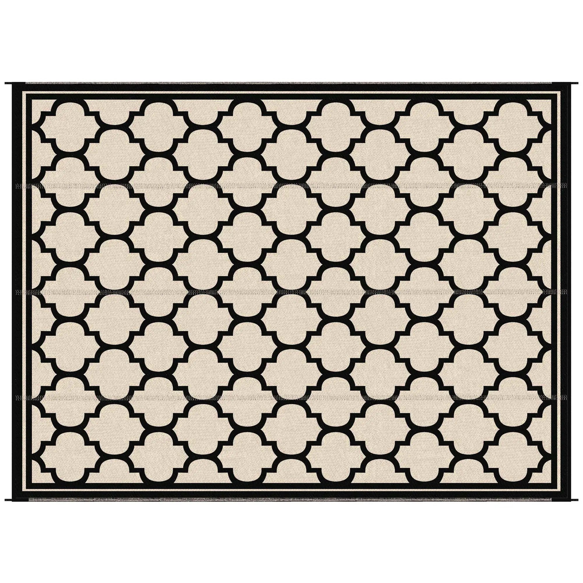 9'x12' Reversible Outdoor RV Rug, Patio Mat, Black Outdoor Reversible Rugs at Gallery Canada