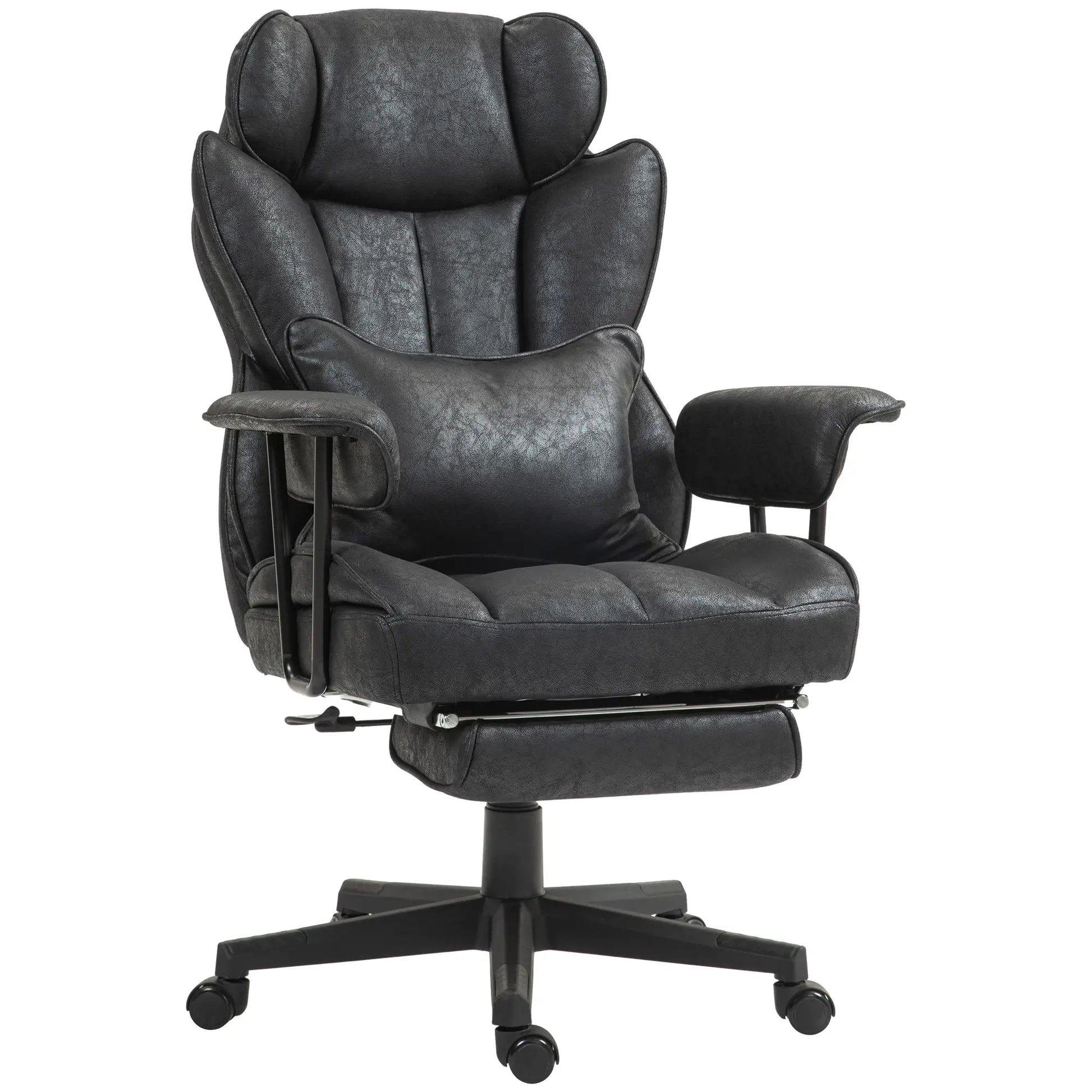 Big and Tall Office Chair with Foot Rest, 400LBS, High Back, Black Executive & Manager Chairs at Gallery Canada