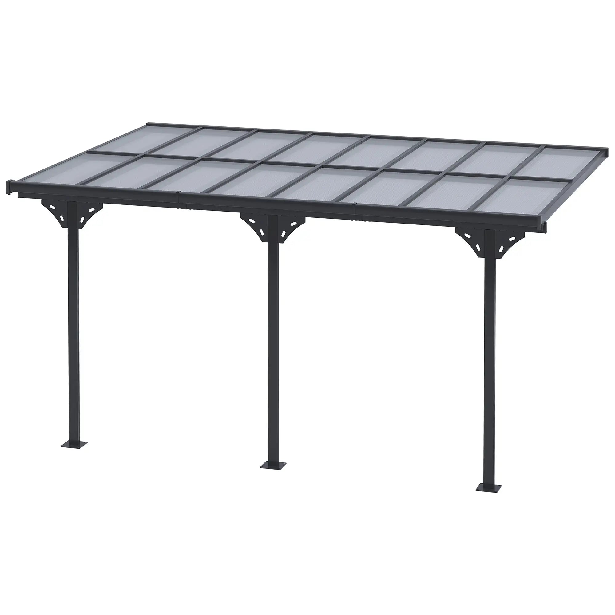 Adjustable Height Outdoor Pergola, 14ft x 10ft, Grey Pergolas at Gallery Canada
