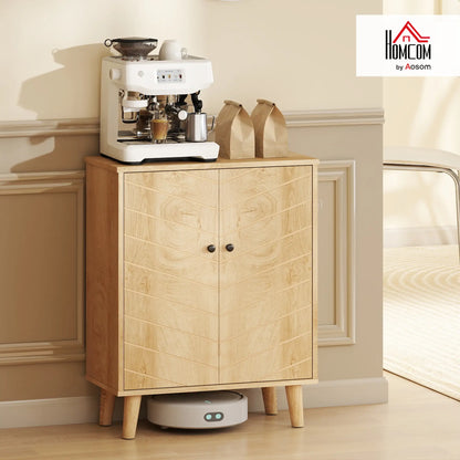 Storage Cabinet with Doors, Shelf, Wood Legs, Living Room, Bathroom Kitchen Pantry Cabinets at Gallery Canada