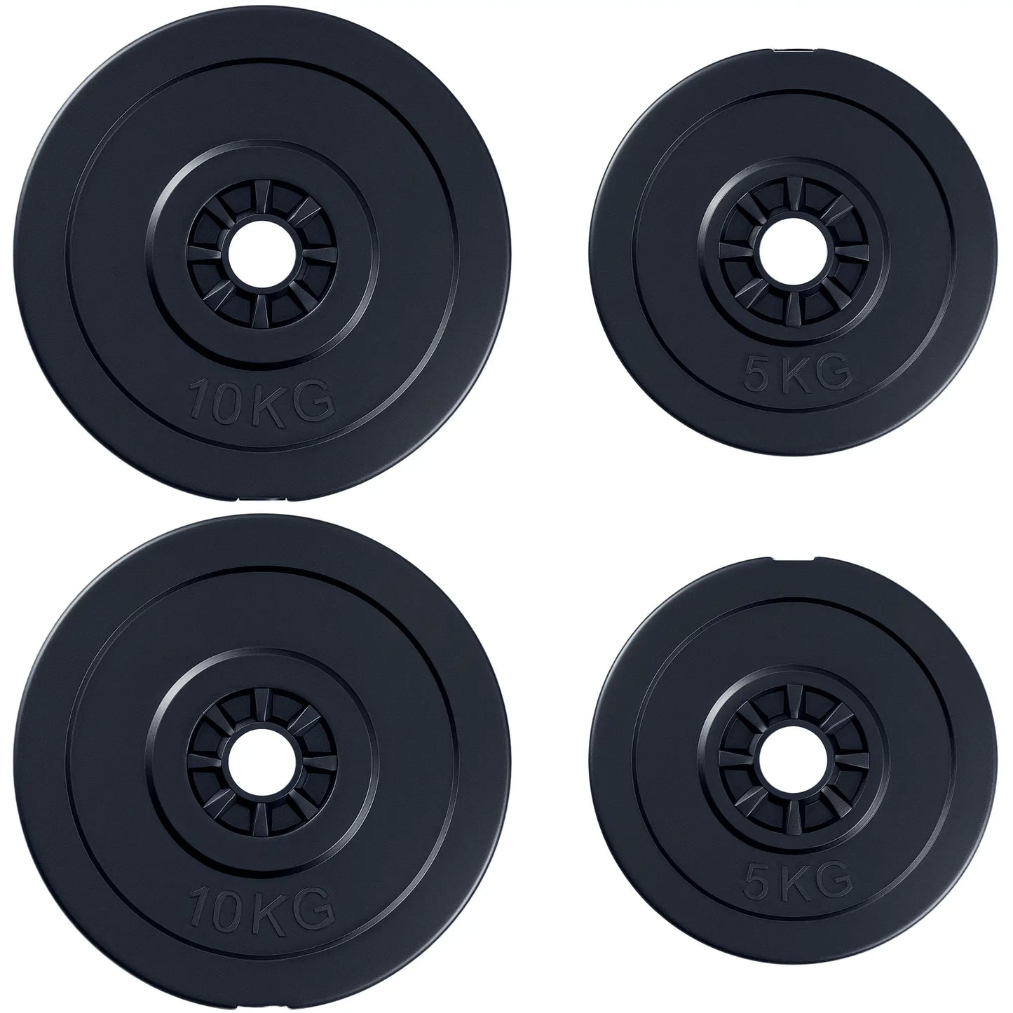 4 Piece Dumbbell Weight Plates Set, 2 x 11lbs and 2 x 22lbs, Black Dumbbells & Barbells Black at Gallery Canada