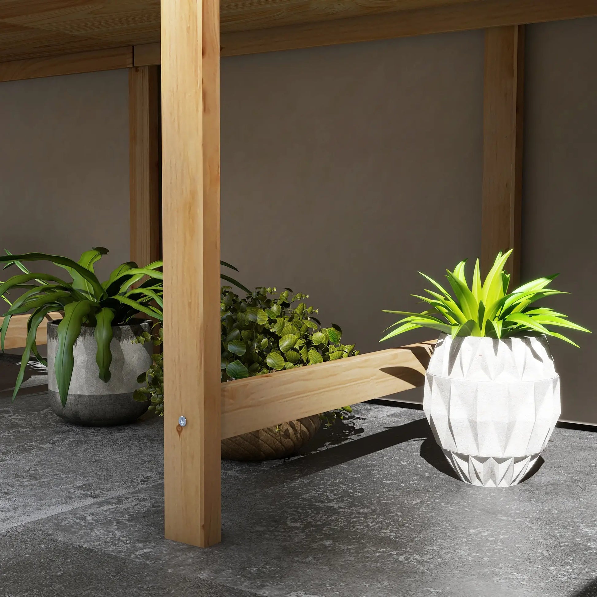 Wooden Raised Garden Bed, Large Elevated Planter Box, 7.4' x 1.8' x 2.6' Raised Garden Beds at Gallery Canada