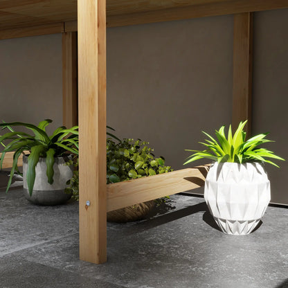 Wooden Raised Garden Bed, Large Elevated Planter Box, 7.4' x 1.8' x 2.6' Raised Garden Beds at Gallery Canada