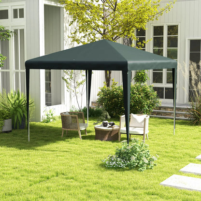 9' x 9' Portable Canopy Tent, Outdoor Sunshade for Weddings, Dark Green Canopy Tents at Gallery Canada