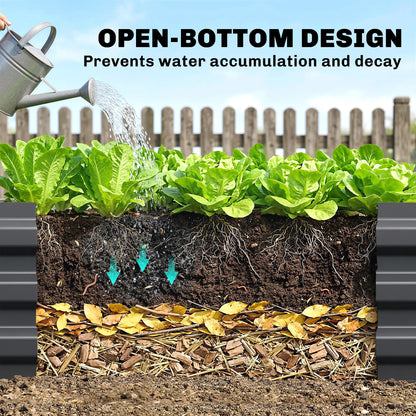 8'x2'x1' Galvanized Raised Bed, Elevated Planter Box, Dark Grey Raised Garden Beds at Gallery Canada