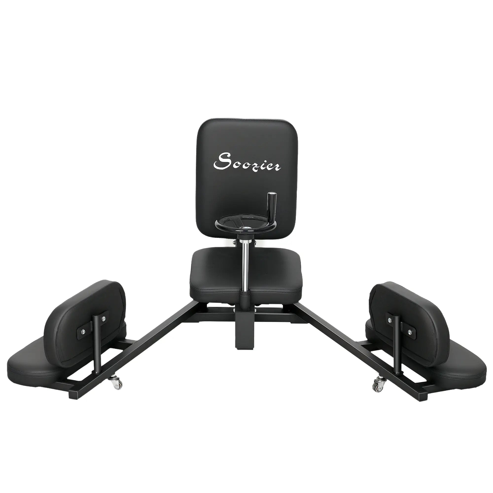 Leg Stretcher, 180° Adjustable Leg Split Machine with Handwheels Strength Training Equipment Black at Gallery Canada