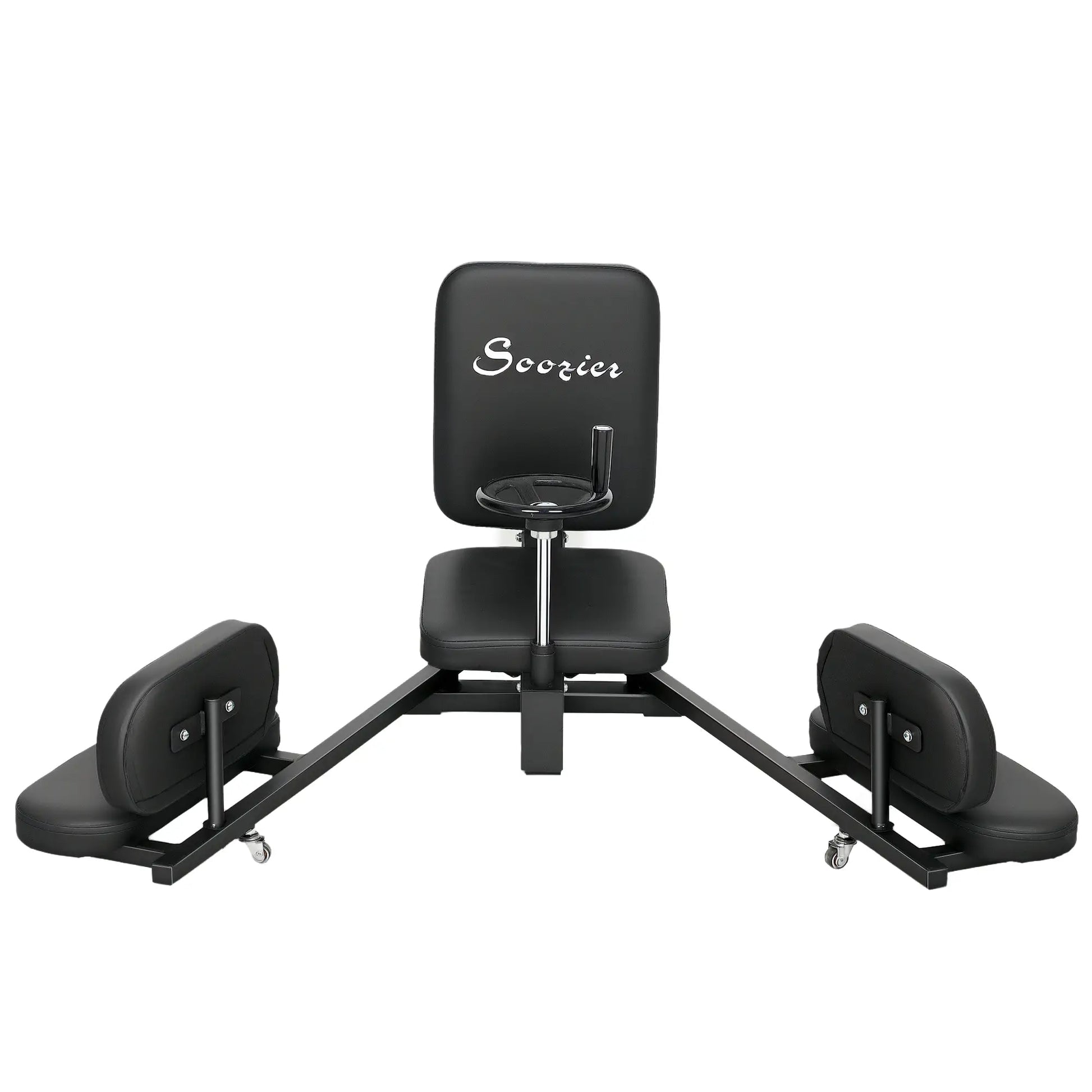 Leg Stretcher, 180° Adjustable Leg Split Machine with Handwheels Strength Training Equipment Black at Gallery Canada