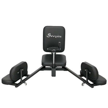 Leg Stretcher, 180° Adjustable Leg Split Machine with Handwheels Strength Training Equipment Black at Gallery Canada