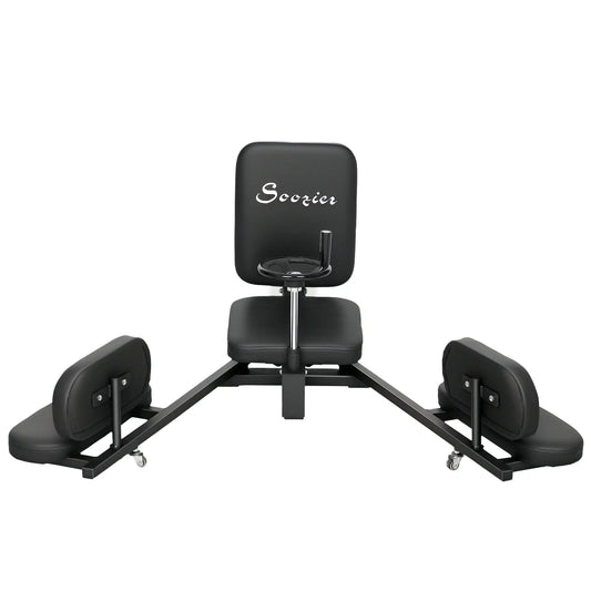 Leg Stretcher, 180° Adjustable Leg Split Machine with Handwheels Strength Training Equipment Black at Gallery Canada