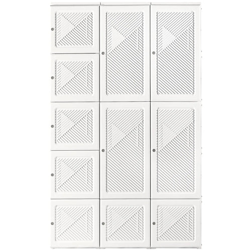 Portable Wardrobe Closet, 8 Cube Compartments, White