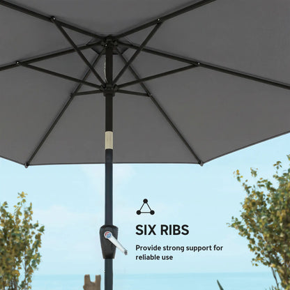 9FT Patio Umbrella, Outdoor Tilt Crank UV Protection Sun Umbrellas at Gallery Canada