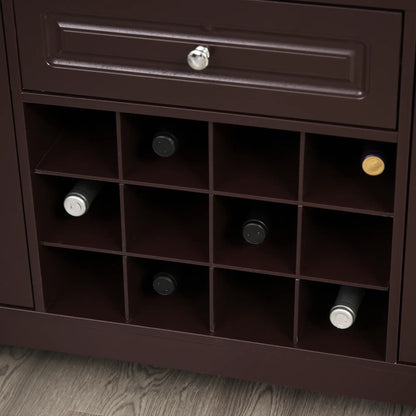 Modern Kitchen Buffet Cabinet, Drawer, 12-Bottle Wine Rack, Espresso Bar Cabinets at Gallery Canada